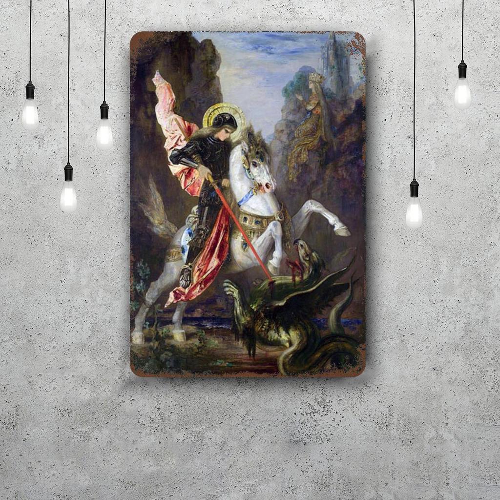 Saint George Funny Bar Metal Sign Retro Plaque Vintage Sign Alcohol Drinker Pub Club Man Cave Kitchen Wall Decoration