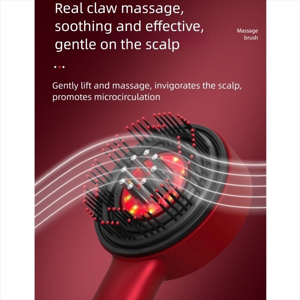 Therapy Hair Scalp Massaging Brush Oil Applicator Red Light Hair Comb  for Anti-Hair Loss