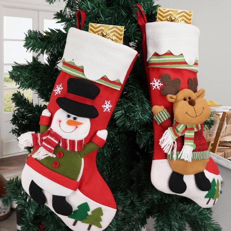 Christmas decorations, creative cartoon-shaped gift socks, for home Christmas scene decoration