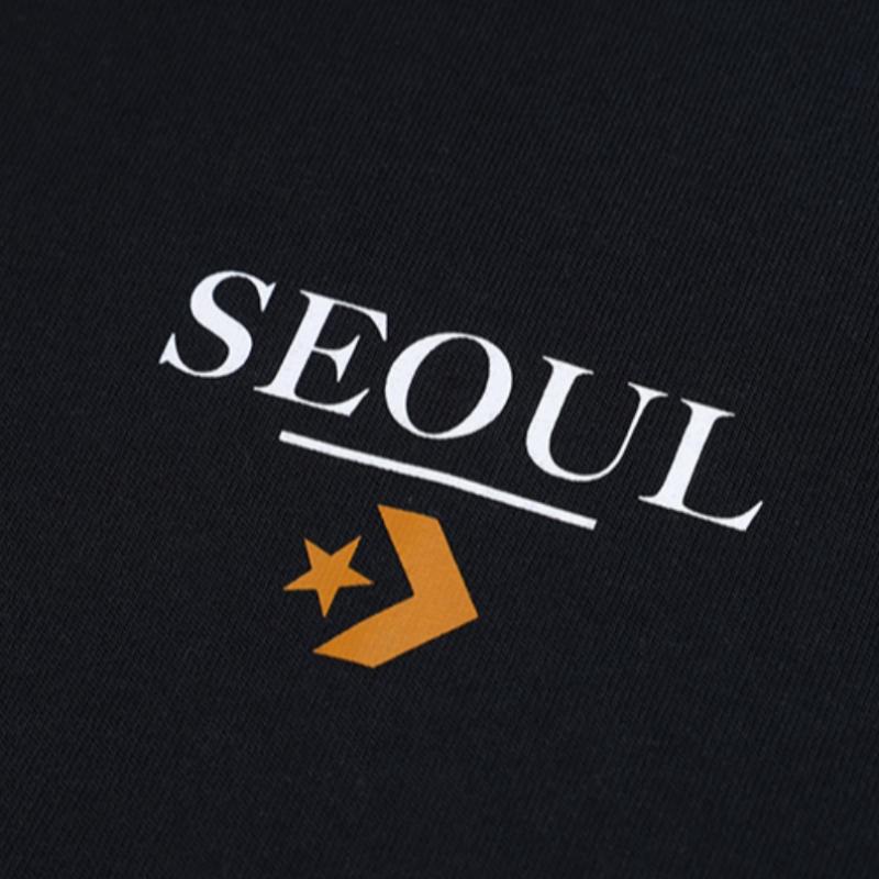 Converse Seoul CiTy Graphic T shirT Black Mch647 023