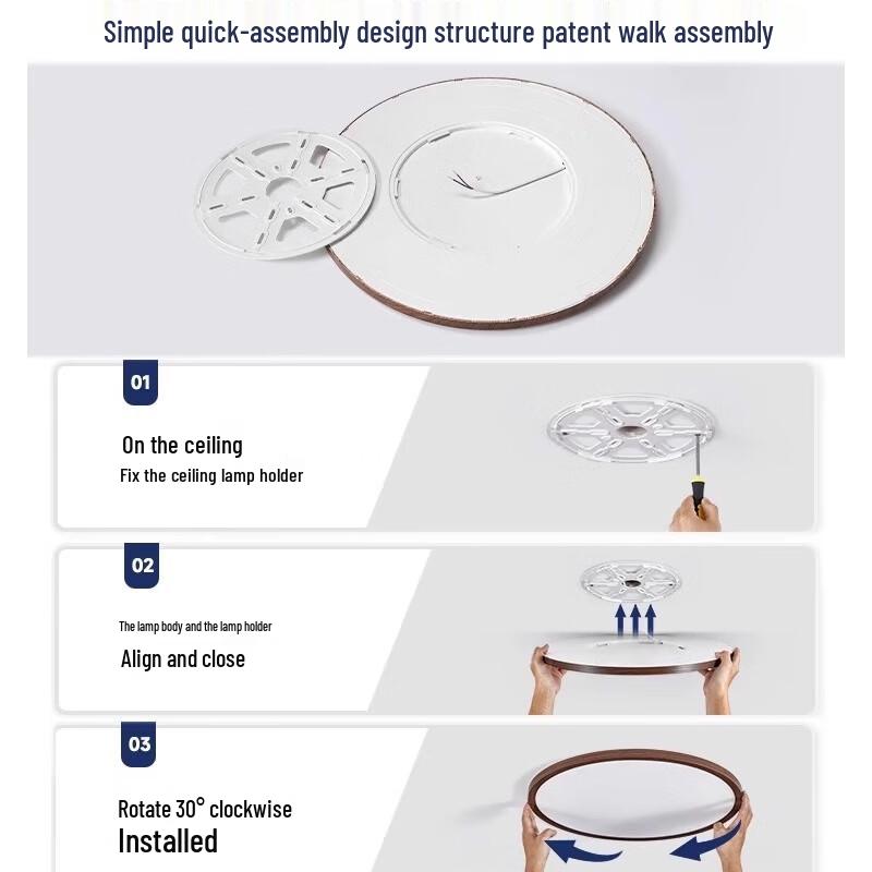 Lin Pan Ultra-thin Round Bedroom Ceiling Light