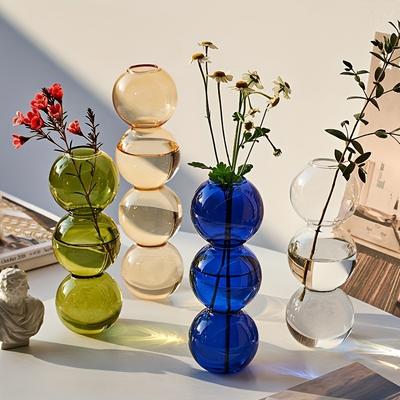 Home Decoration Vase European Style Simple Medieval Creative Small Vase Flower Arrangement Decorative Glass Vase