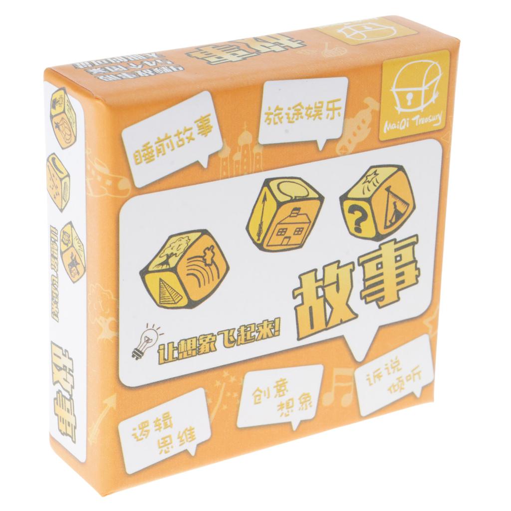 Story Würfel Set, Bunte Glückliche Erzähl Würfel Reise Erzähl Würfel Lustiges Tischspiel Würfel für Fantasievolles Spielen