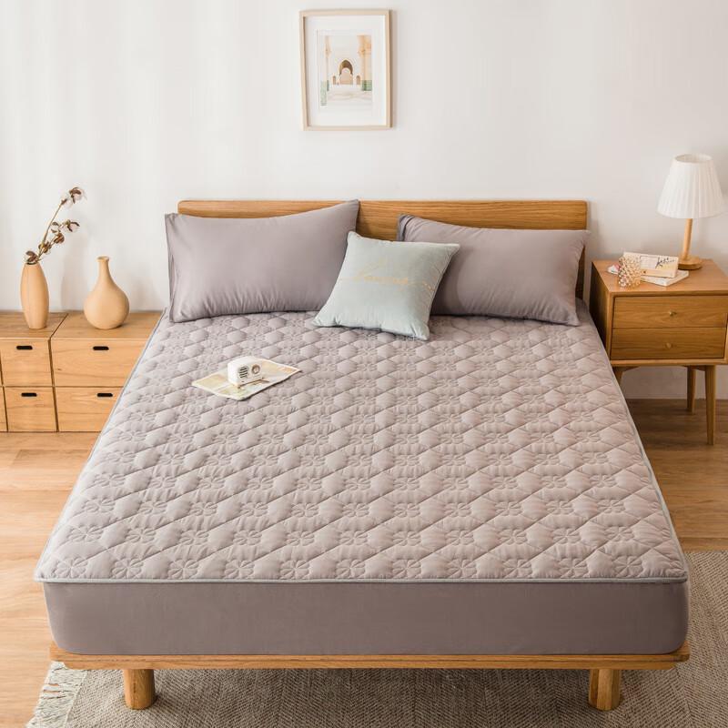 Grace Muji-style Quilted Washed Cotton Fitted Sheet 180cmx200cm