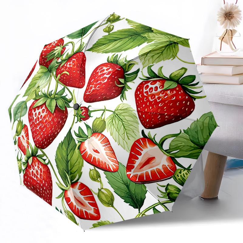 Diseño de Rodaja de Sandía Paraguas Automático para Exteriores Diseño Retráctil con 8 Varillas Durabilidad Ligero Regalo Perfecto para Amigos Familia