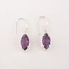 Natürlicher Amethyst Edelstein 925 Sterling Silber Schmuck Handgefertigte Ohrringe 1,4" EE-169-4