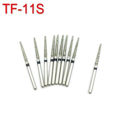10 pc/caixa brocas de diamante dental super grossas dia-burs para handpieces de alta velocidade fg 1.6mm TF-11S