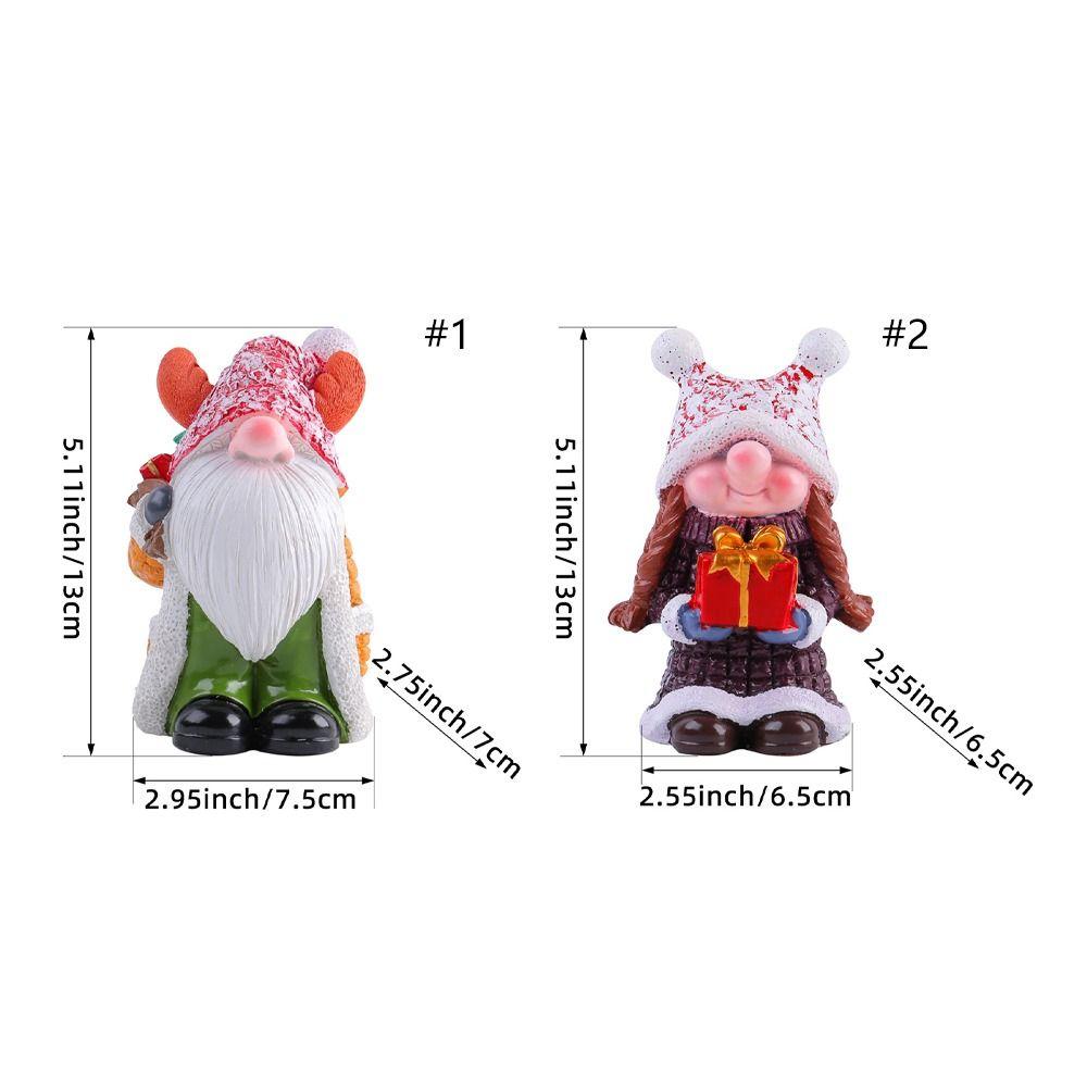 Retro Christmas Gnomes Statues Resin Crafts Merry Christmas Decorations Children Gifts