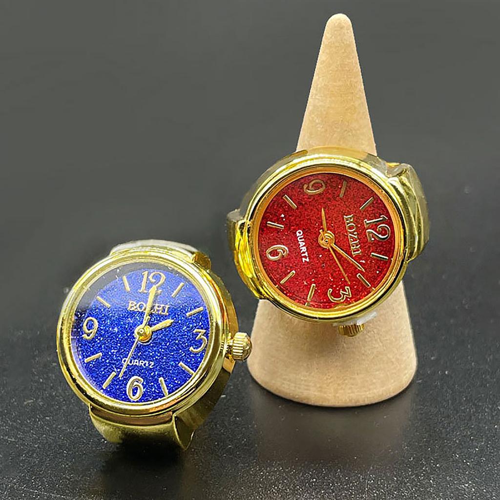 Ring Watch Fashion Square Ring Shape Watch Personality Creative Retro Style Ring Electronic Watch
