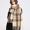 Luxury Plaid Scarf Winter Warm Cashmere Women Long Pashmina Foulard Female Scarves Lady Tassel Shawl Wraps  Design New
