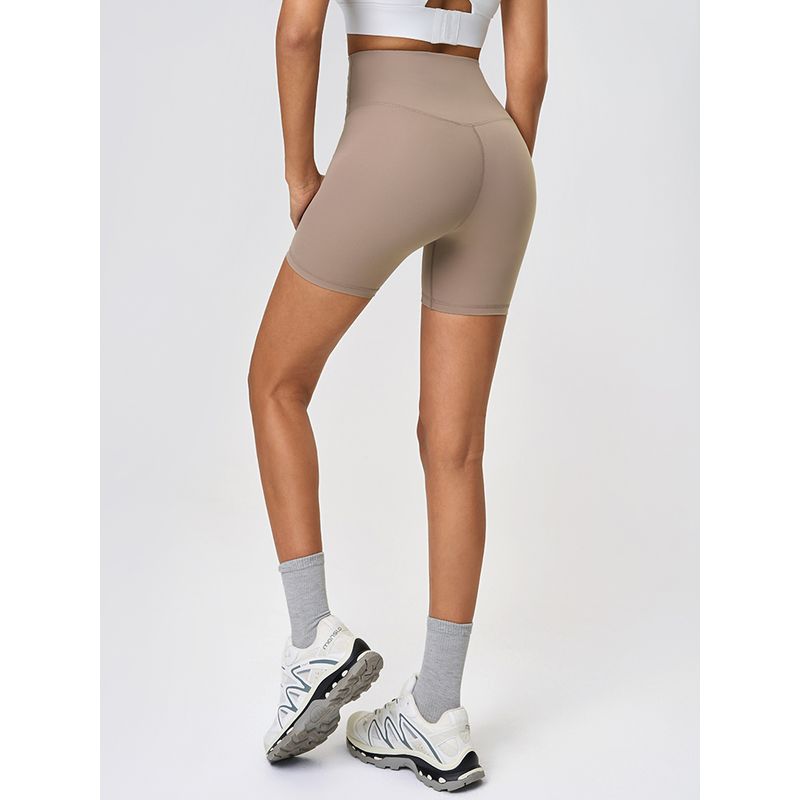 Nude Feel High Waist Yoga Shorts Outwear Thin Quick-Drying Sports Shorts Women's Tight Three-Point Fitness Shorts Women's Hip Lifting