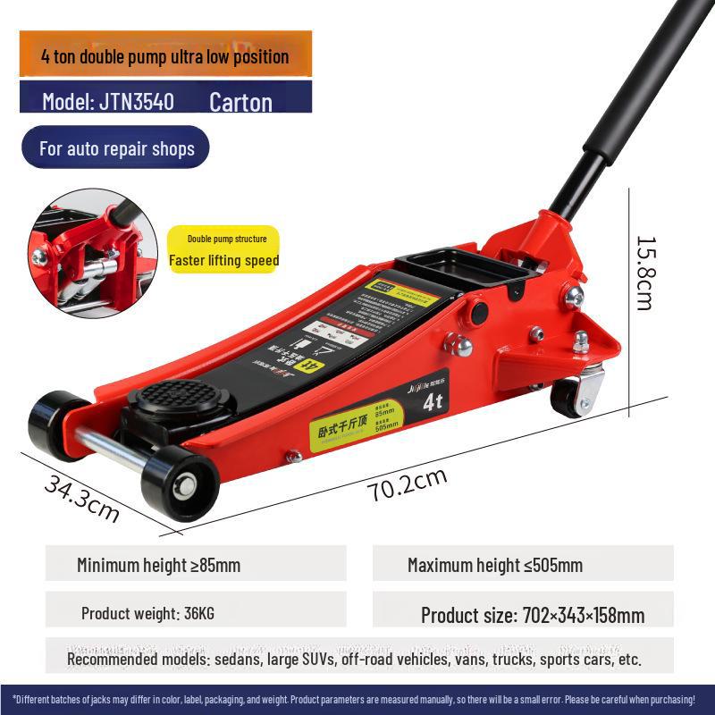 3-Ton Hydraulic Car Jack for SUVs & Vans
