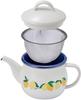 Toyo Horo Plune Enamel Teapot (with Strainer) Lemon Size: Approx. W18 D10.6 H12.5 PTP-603