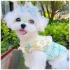 Pet Spring and Autumn Checkered Tank Top Yorkshire Elastic Teddy Coat Puppy Clothes Dog Clothes for Small Dogs
