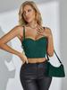 Rose Beauty A Faux Pearl Beaded Bustier Corset Cami Top