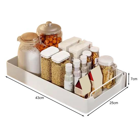 Storage Rack Pull-Out Cabinet Drawer Strong Load-Bearing Expandable Design Easy Installation Multifunctional Organizer