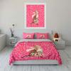 Pink Leopard Print Bedding Set Bedding Duvet Cover Set Duvet Cover Pillowcases  (1 * Duvet Cover 2 * Pillowcases, Without Duvet Insert)