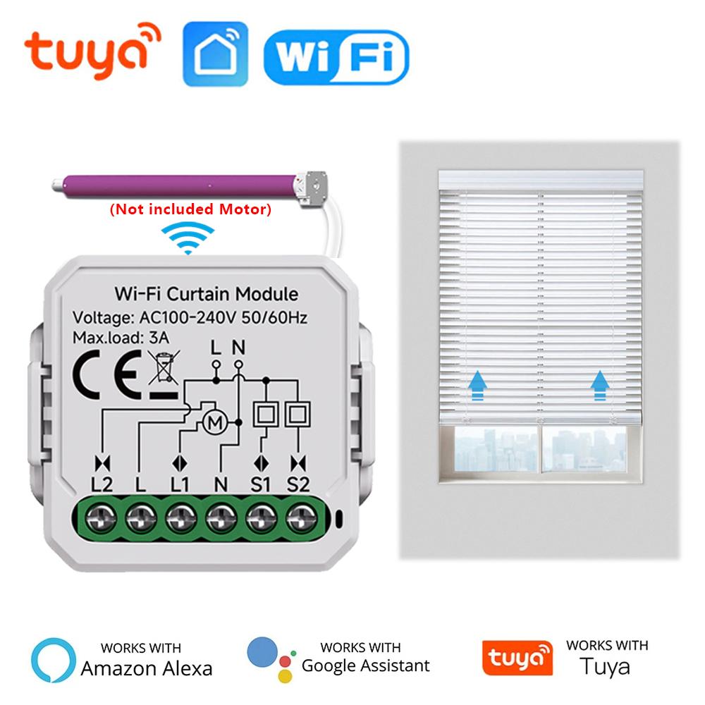 Tuya WiFi Smart Curtain Switch Module For Blinds Roller Shutter Electric Motor Smart Life Control Works With Alexa Google Home