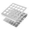 25 Holes 15/17mm 25 Holes Z Shape Centrifuge Tube Rack Silver 25 Holes Tube Holder  Sample Storage