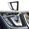 Real Carbon Fiber Car Gear Shift Panel Trim Sticker For BMW 3 Series F30 F34 LHD
