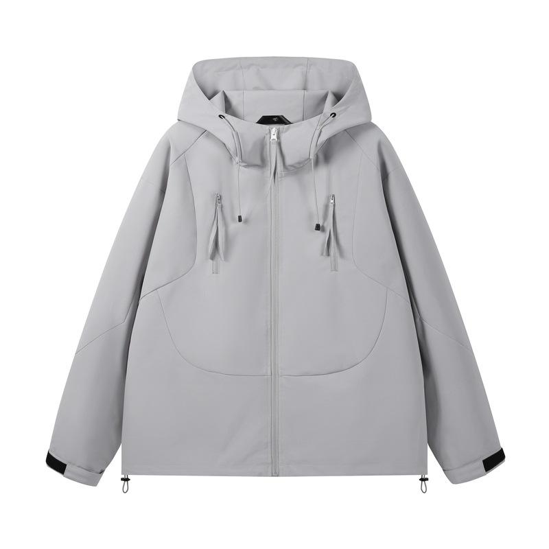 Fashion Solid Color Jacket Top Outdoor Men's and Women's Same Age-reducing Versatile Coat