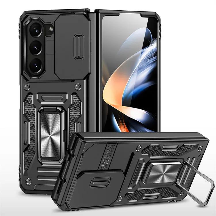 Z Fold7 5G 2025 Shockproof Case For Samsung Galaxy Z Fold 7 Armor Camera Slide Ring Back Funda For Galaxy Z Fold 7 Stand Cover