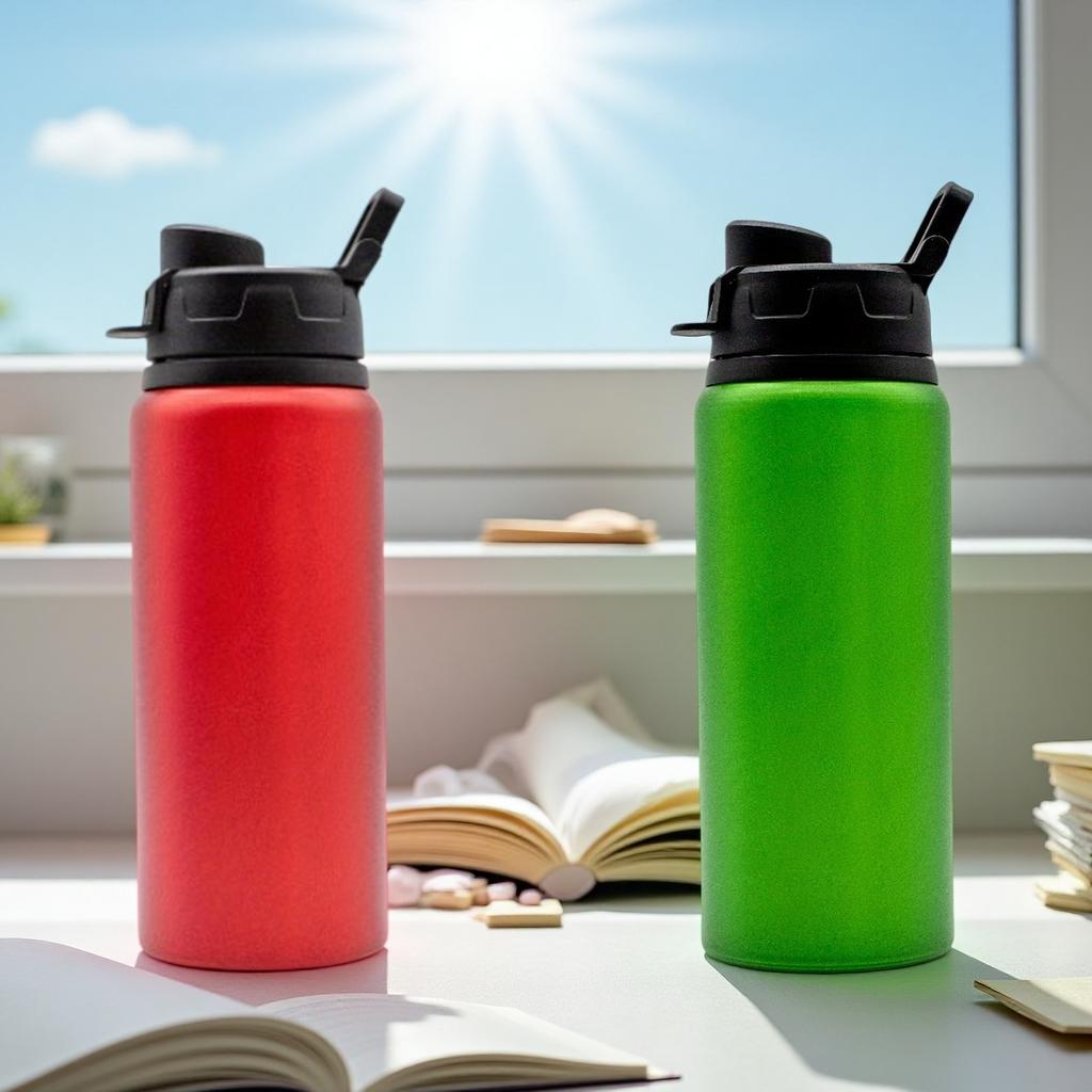 1-10PCS 600ml Aluminum Sports Water Bottle Leak Proof Lightweight Design for Cycling Hiking Gym BPA Free Canteen