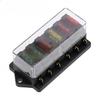 Circuit Standard 6 Way Fuse Box Plastic Covers DC12V 24V Car Fuse Block Holders