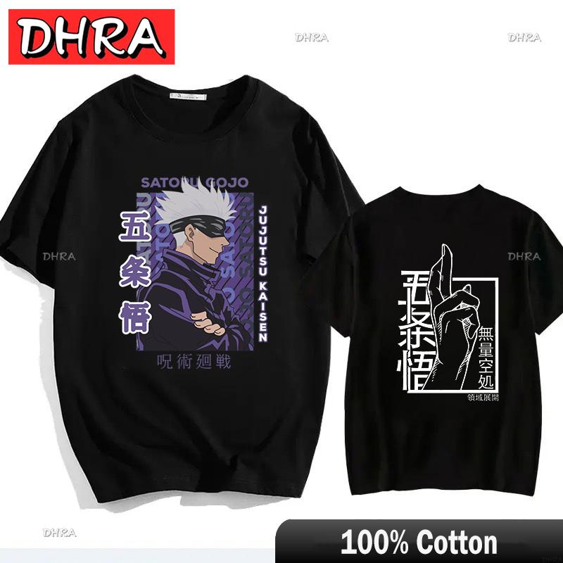

Japanese Jujutsu Kaisen Gojo Anime T-shirt Unisex Manga Gojo Satoru Graphic T Shirts Short Sleeve Tee Y2k T-shirts Cool Tops XS