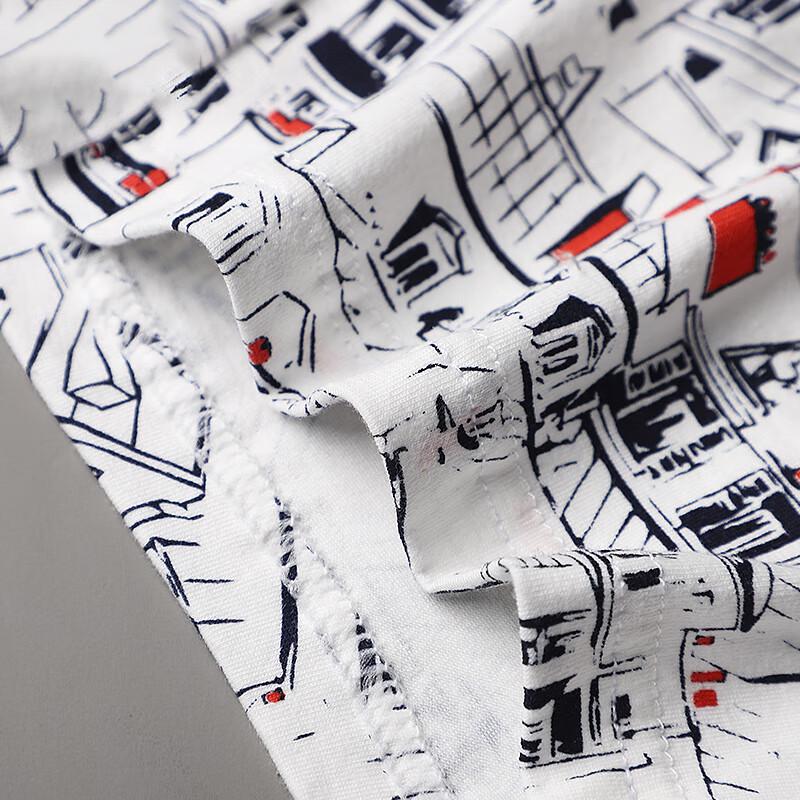 Nanjiren Men's 10A Antibacterial Pure Cotton Boxer Briefs (4-Pack)