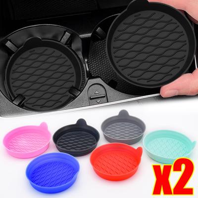 Car Water Cup Silicone Pad Universal Auto Storage Cup Anti Slip Coasters Car Interior Accessories Anti Scalding Silicone Holder
