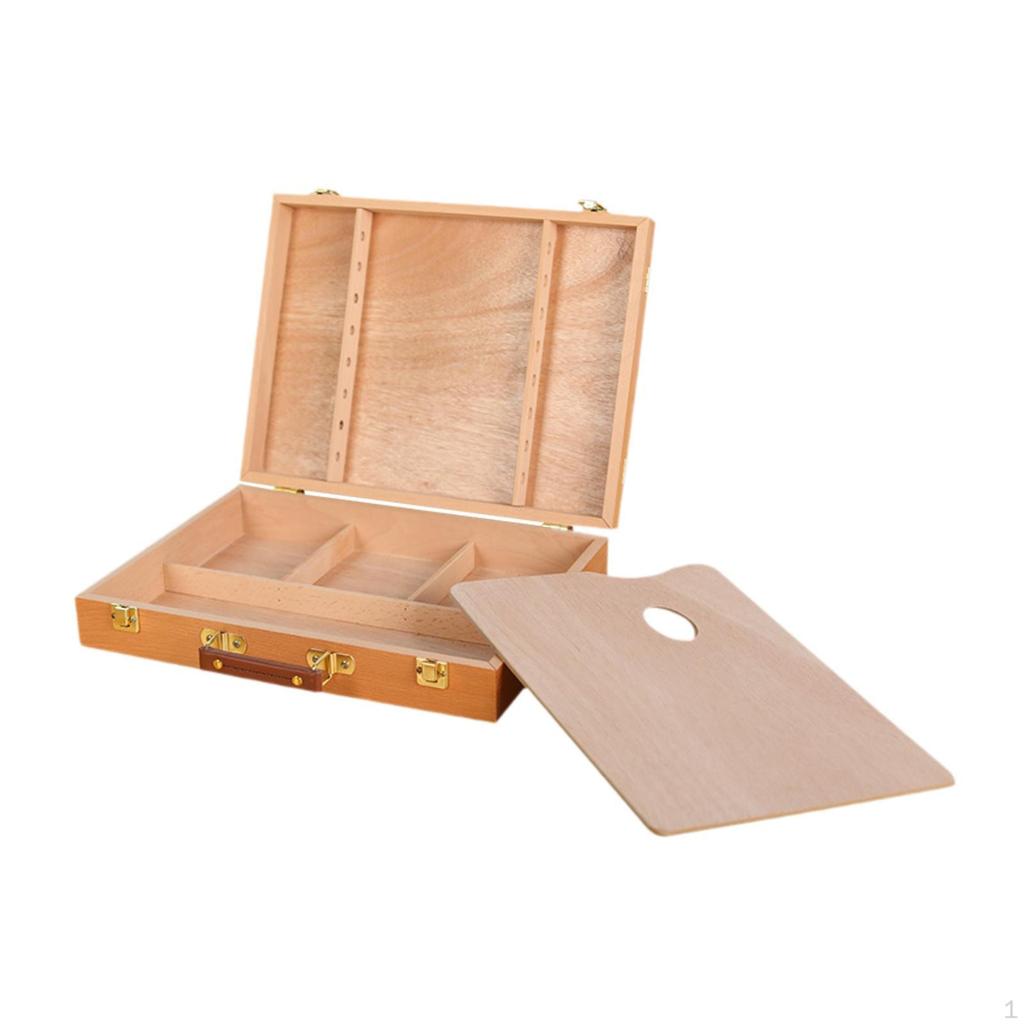 Artist Supplies Box with Locking Clasps,Multifunctional Handle,Art Tool Storage Organizer