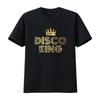 Disco King Funky Vintage 70s 80s T Shirt For Dance Parties Black 4X Large Vintage Washed Versatile Breathable Homme Slightly