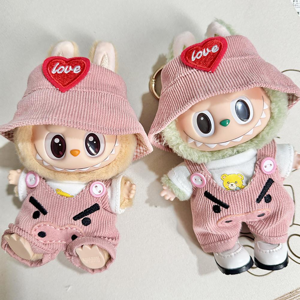 For 17cm Labubu Doll Clothes Fashion Clothes Hoodies Doll Clothes Color Match Hoodies Dolls Accessories Cute Decoration Little Cloths