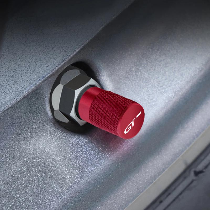 4pcs Metal GT Badges Car Wheel Tire Valve Caps Covers For Peugeot RCZ 206 307 308 3008 207 208 508 2008 5008 RIFTER Accessories