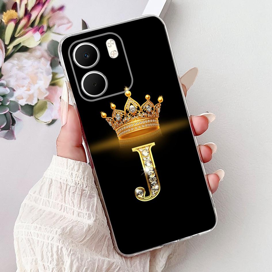 For OPPO A5x 4G Case CPH2725 Cover Luxury Crown Letters Soft Silicone Transparent Phone Cases For OPPO A5x Coque A 5x 2025 Funda
