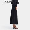 PORTS Women's 2025 Spring/Summer Elegant Luster Midi Skirt