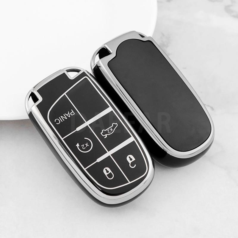 5 Buttons Tpu Smart Auto Key Fob Case Cover For Jeep Cherokee Wrangler Compass Renegade Grand Patriot Grand Keychain