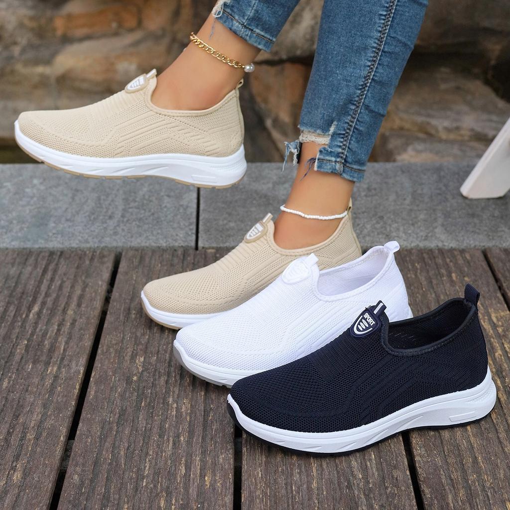 Shoes for Women 2025 New Style Women's Shoes Comfortable Flying Woven Shoes One-step Comfortable Women's Single Shoes