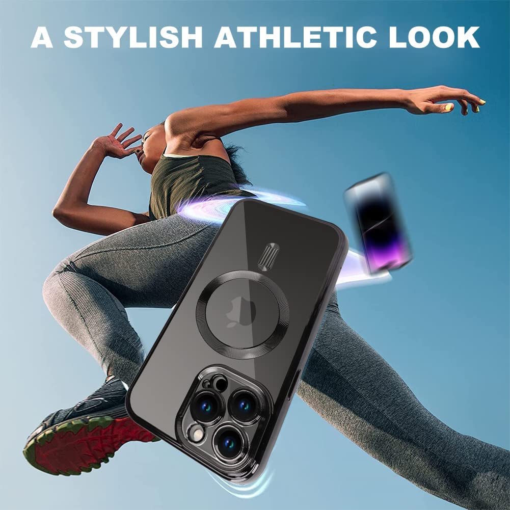 Luxuriöse magnetische kabellose Ladehülle für Magsafe für iPhone 16 15 14 13 11 12 Pro Max Plus E Klare Beschichtung Silikon Weiche Hülle