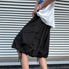 Khaki 7-point Men Summer Thin Japanese Workwear Wide-leg Loose Over-knee Shorts