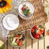 Portable Picnic Box With Fork Household Fruit Cup With Fork Large Capacity Storage Stick Plastic Cup Sealed Leak-Proof Box