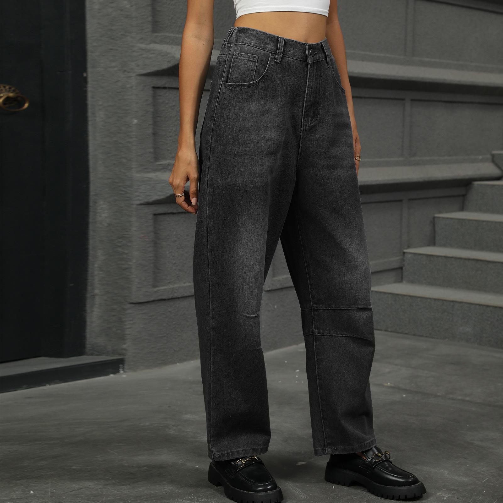 

YYFS Женская мода повседневные однотонные принтованные брюки с высокой талией брюки и капри L