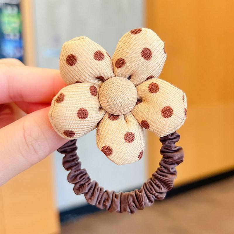 Korean Cute Flower Scrunchie Children Girls Kid Elastic Hair Rubber Band Accessories Tie Hair Ring Rope Headdress Ornaments