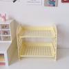 Ins Cute Room Storage Organizer Storage Rack Kawaii 2 Layer Desktop Cosmetic Jewelry Storage Rack Bathroom Rack Storage Shelf