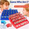 Adivina Quién Soy Juego de Rompecabezas Interactivo para Dos Personas Portátil Juego de Mesa de Tablero de Rompecabezas Adecuado para Niños