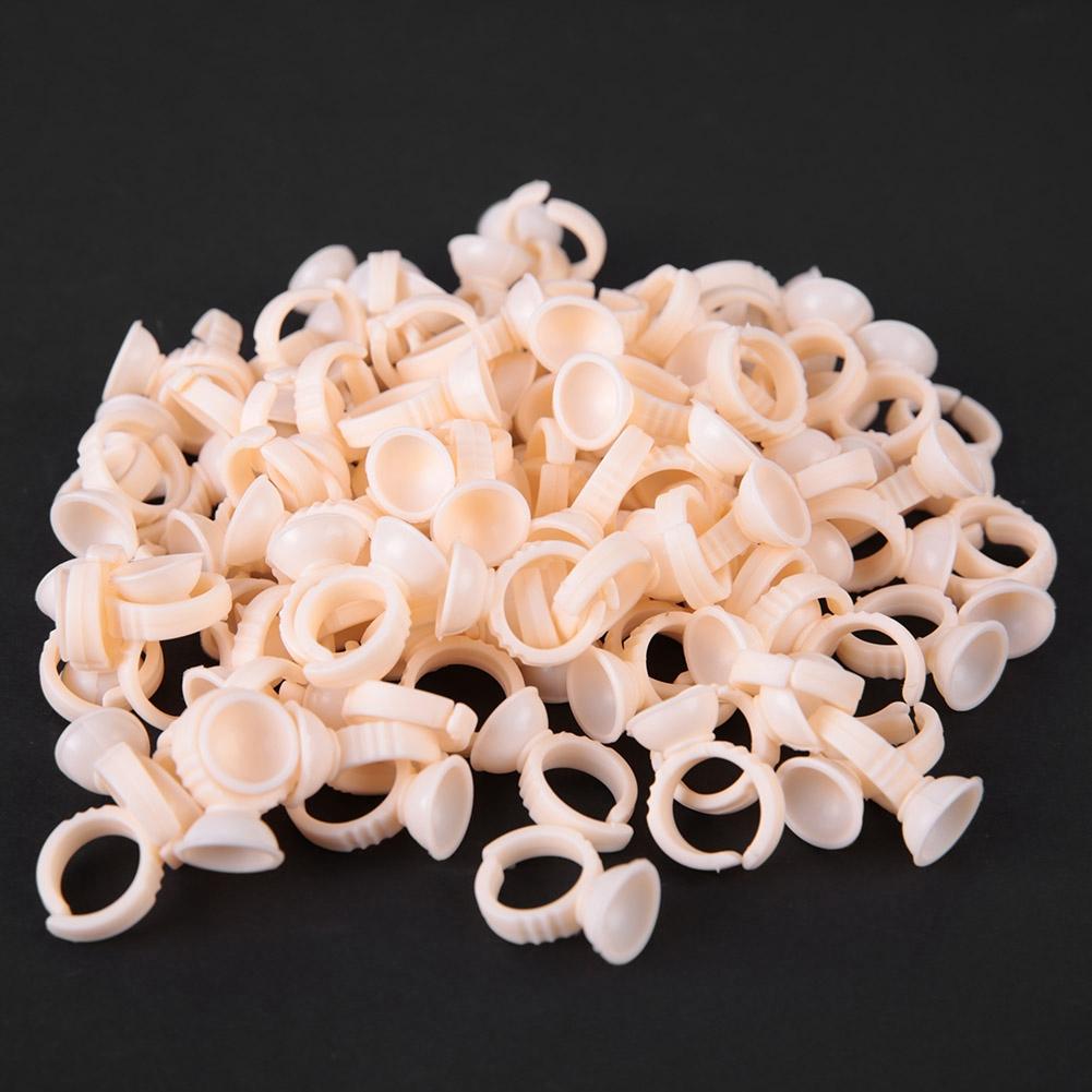 3 Types 100pcs Silicone Semi Permanent Tattoo Ink Ring Cup for Pigment Holder