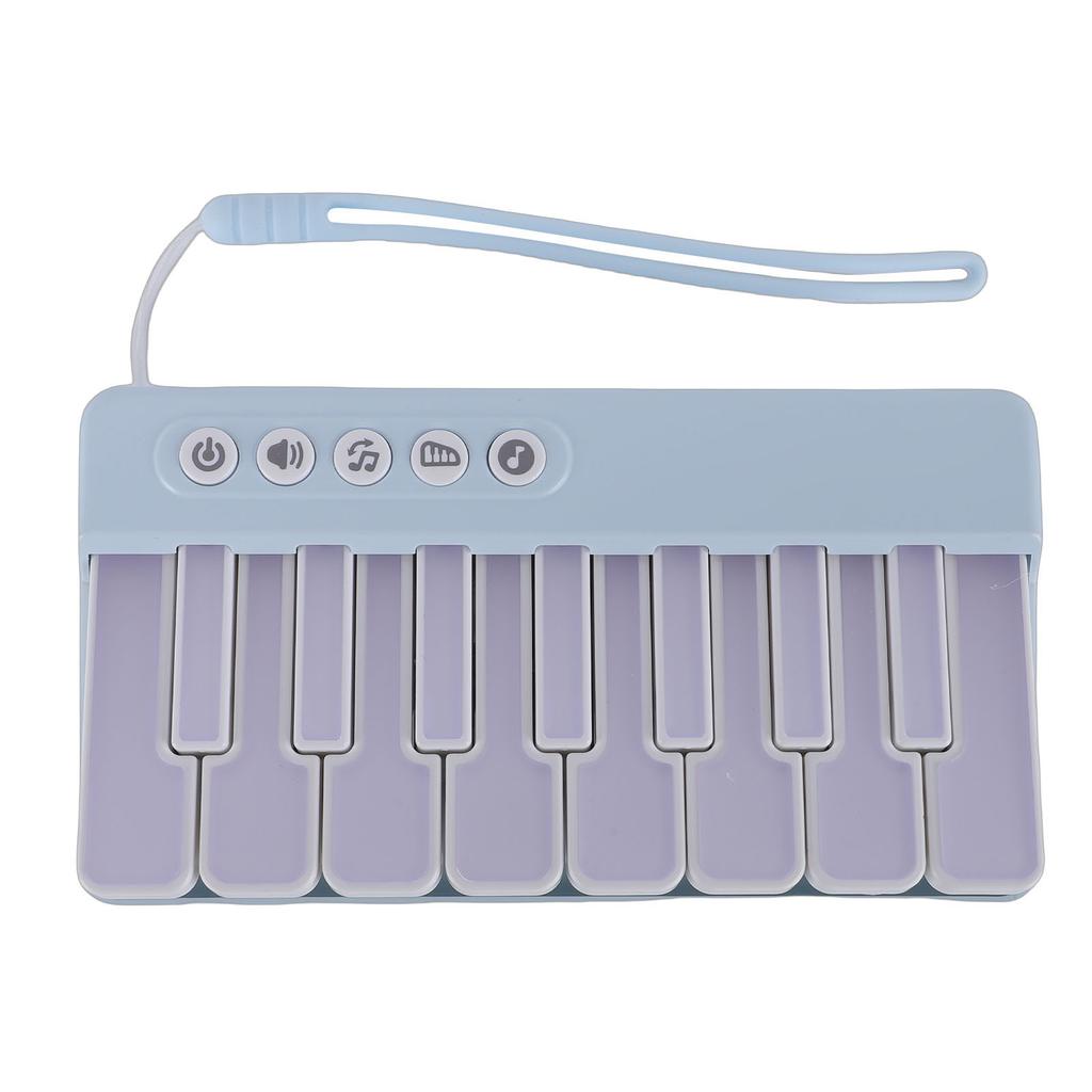 Mini Keyboard Piano Toy with Colorful Lights Toddler Pocket Travel Piano Keyboard Portable Musical Instrument Toy