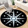 1pc Diamond Star Office Round Rug, Carpet for Office, Gaming, Lightweight Round Floor Mat Yy260205014