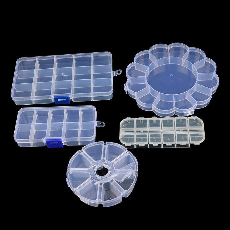Plastic Box Container Screw Holder Case Practical Compartment Jewelry Organizer